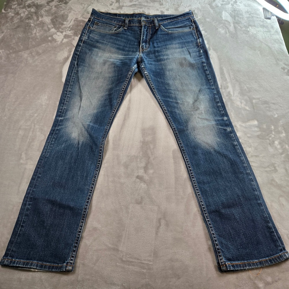 Levi's 511 Slim Fit Straight Jeans Mens 34x32 Blue Wash Cotton Stretch Denim‎